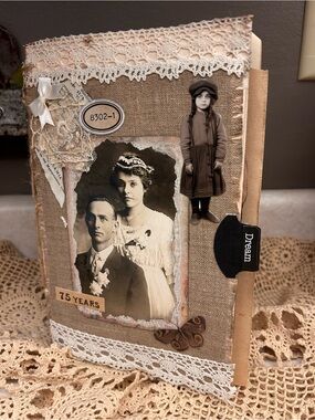 Shabby Rustic Victorian Junk Journal Subscription w Embellished Front/Back Cover
